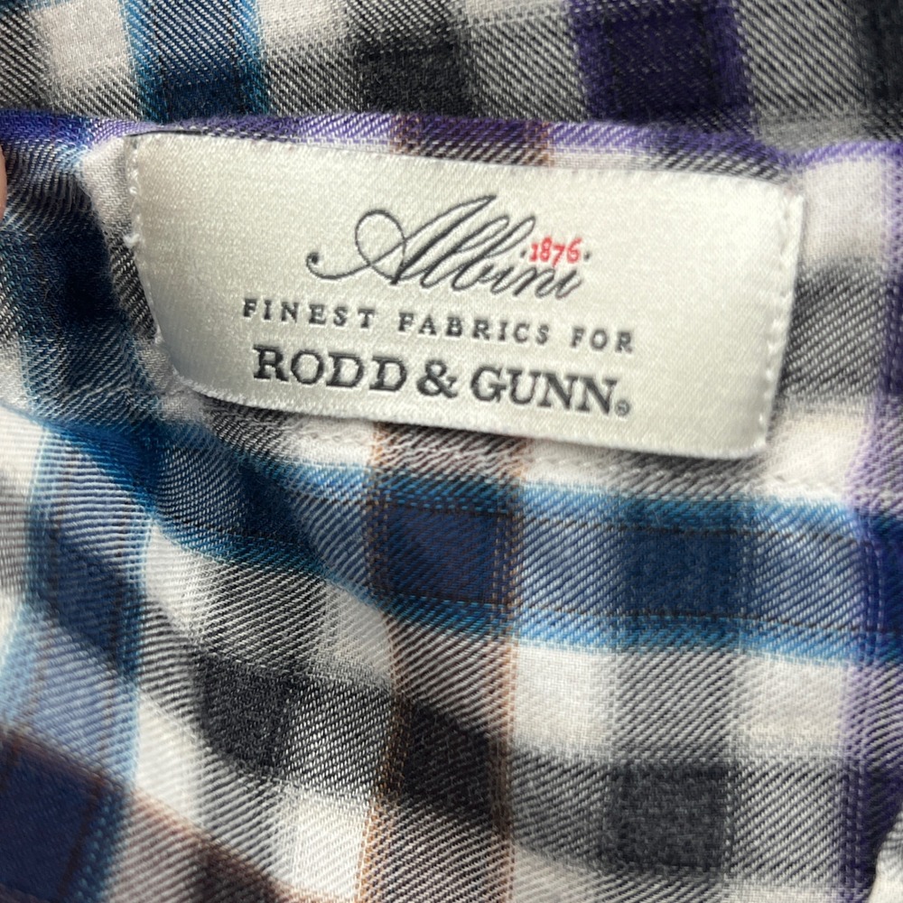 Rodd & Gunn Mens Large Sports Fit Albini Italian Fabric Check Button Down Shirt - Picture 4 of 7